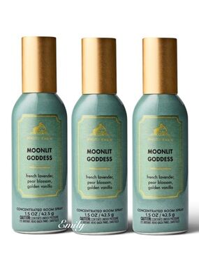 3X Bath & Body Works MOONLIT GODDESS Concentrated Room Sprays